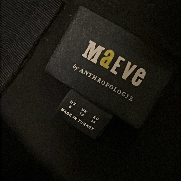 MAEVE by ANTHROPOLOGIE Dual Split Button Dark Navy Midi skirt - 6 - Picture 9 of 12